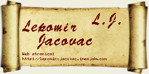 Lepomir Jačovac vizit kartica